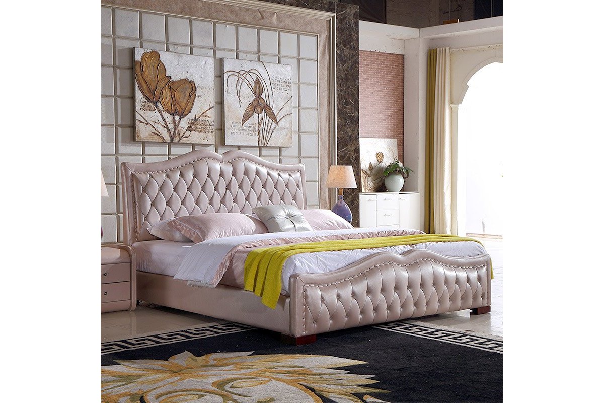 Łóżko tapicerowane pikowane Panama