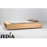 Drewniane łóżko z półką na książki - Iryd 