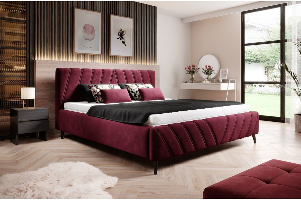 Podwójne łóżko tapicerowane Marina