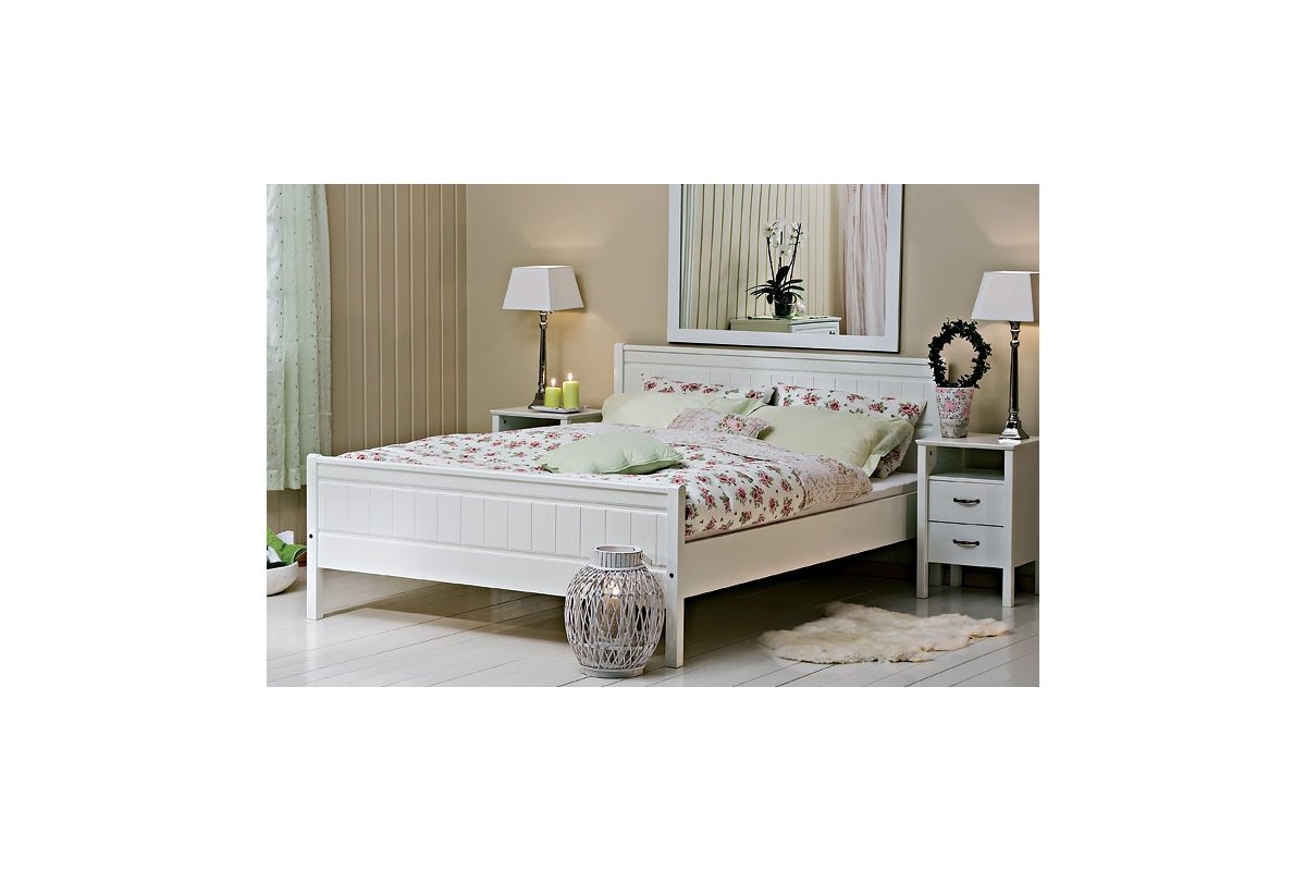 Łóżko do sypialni białe - Combo