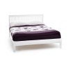 Białe drewniane łóżko 160 x 200 cm - Deko