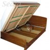 Drewniane łóżko z pojemnikiem Emilio II
