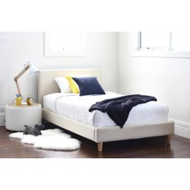 Carlo - tapicerowane łóżko w stylu skandynawskim